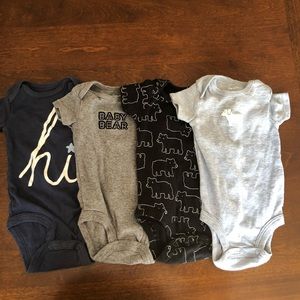 Carters set of 4 onesies. 3 months.